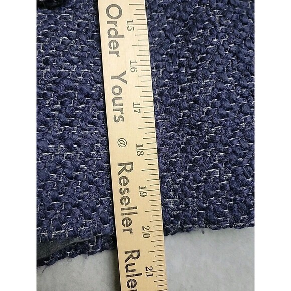 J Crew Blazer Womans 4 Purple Wool Blend Chunky 4 Button Office Broadway Crop - Picture 14 of 15